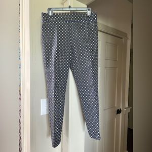 Talbot’s Essex Ankle Pant, Size 6, Blue/Gold